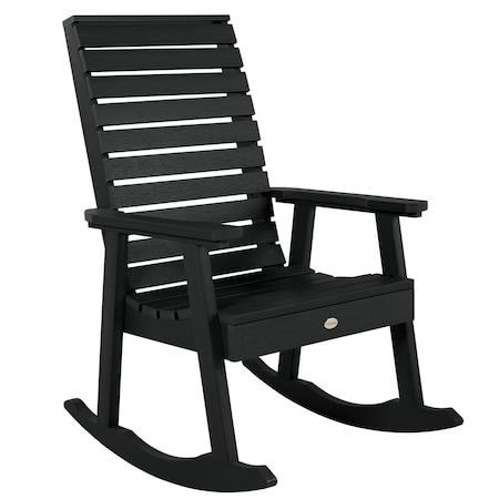 Highwood Usa Weatherly Rocking Chair Outdoor Furniture for Patio, Backyard, Garden AD-RKCH2-BKE